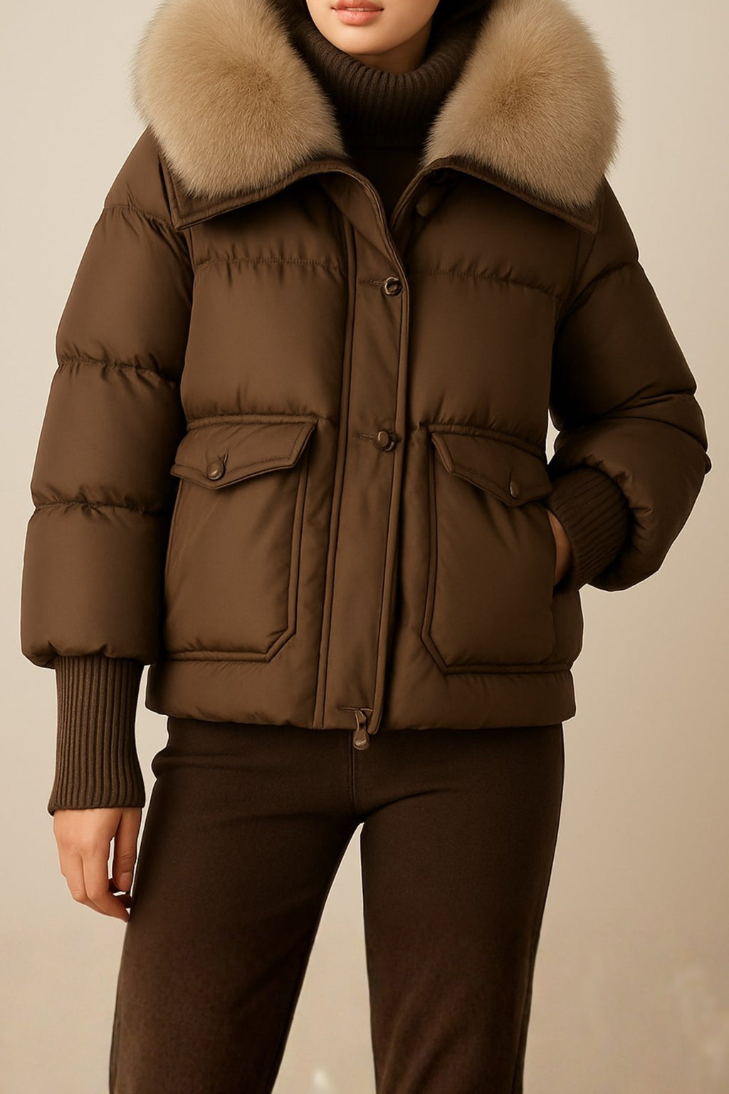 Short Lapel Winter Cotton Jacket