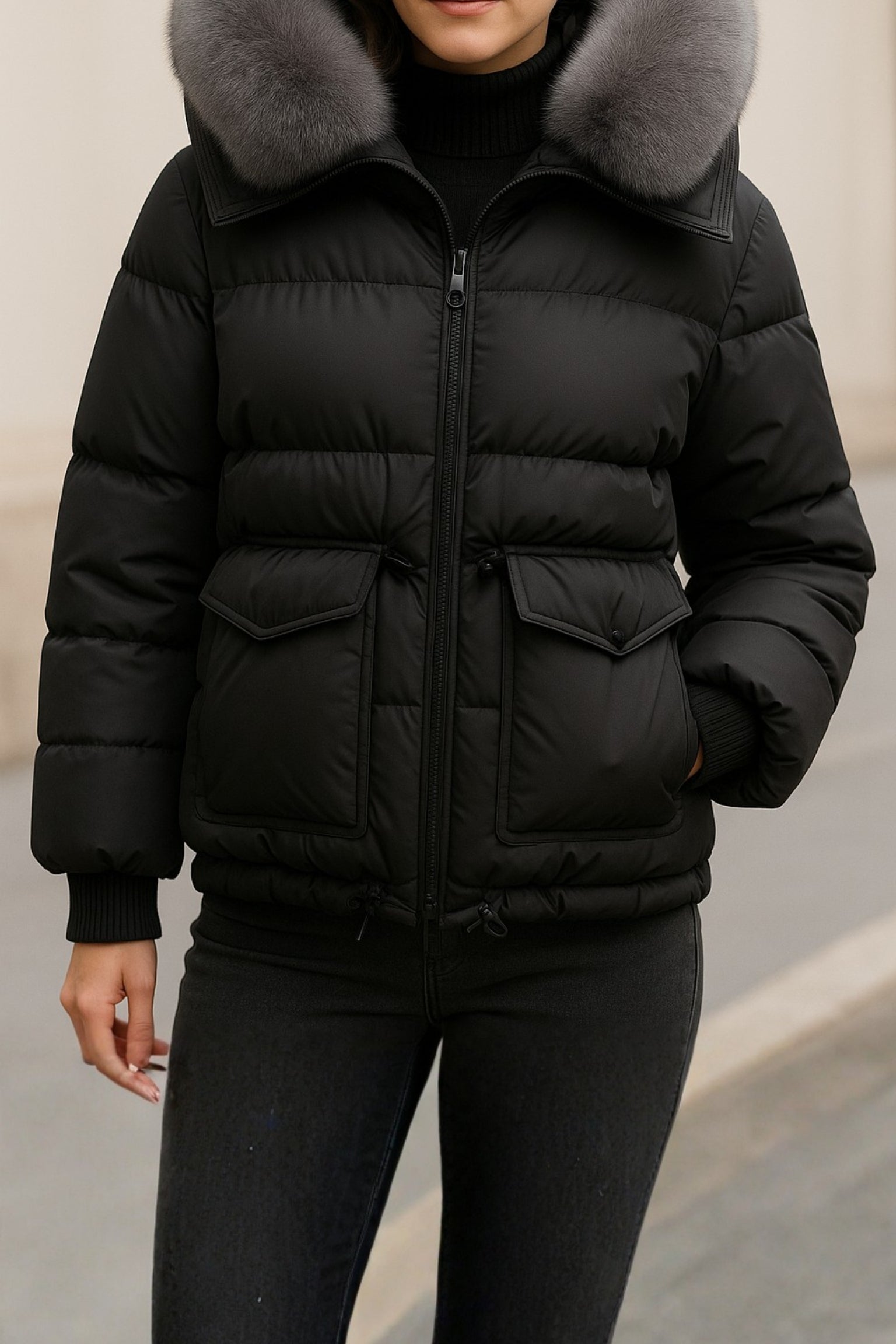 Short Lapel Winter Cotton Jacket