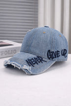 Embroidered Denim Baseball Cap
