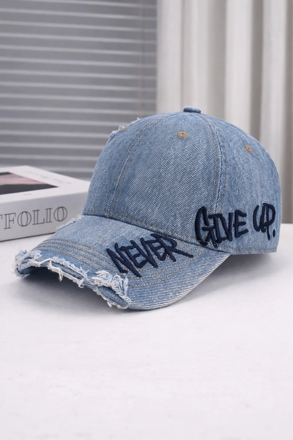 Embroidered Denim Baseball Cap