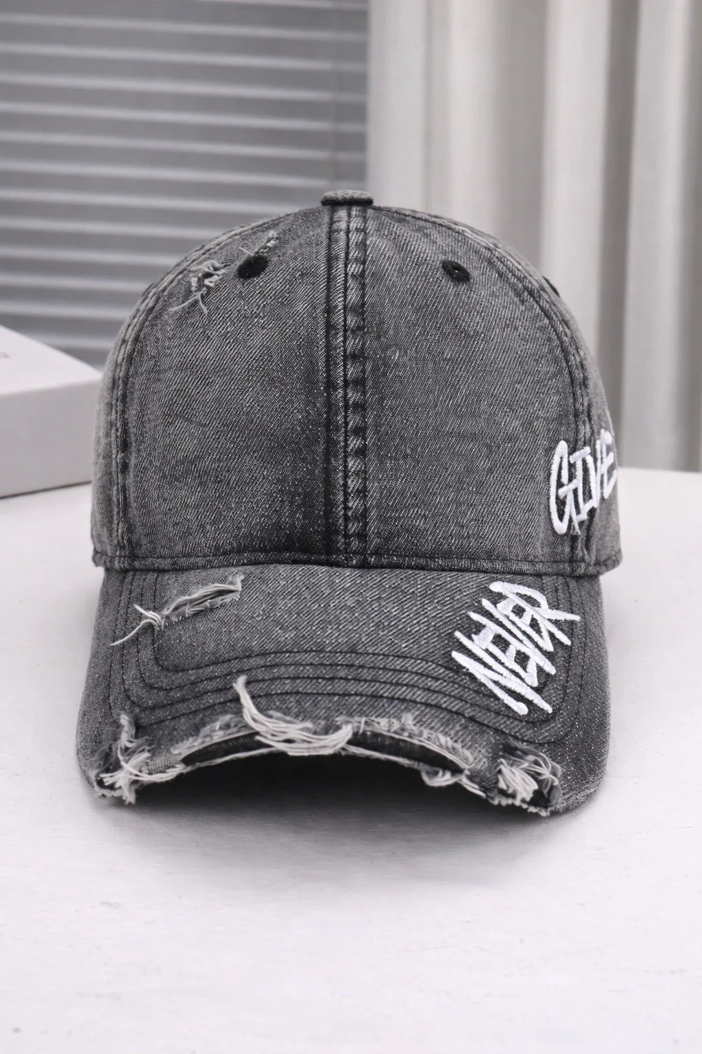 Embroidered Denim Baseball Cap