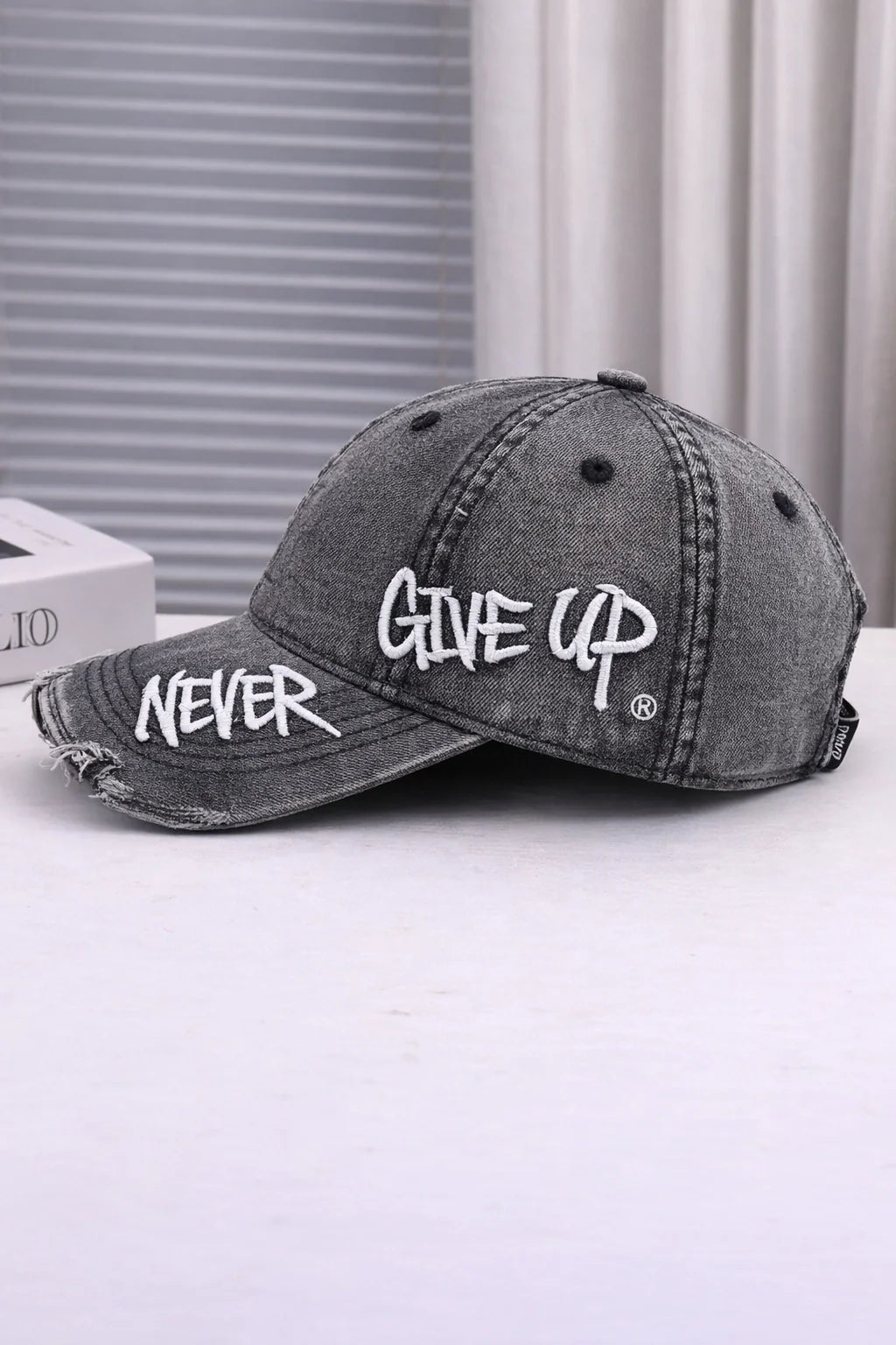 Embroidered Denim Baseball Cap