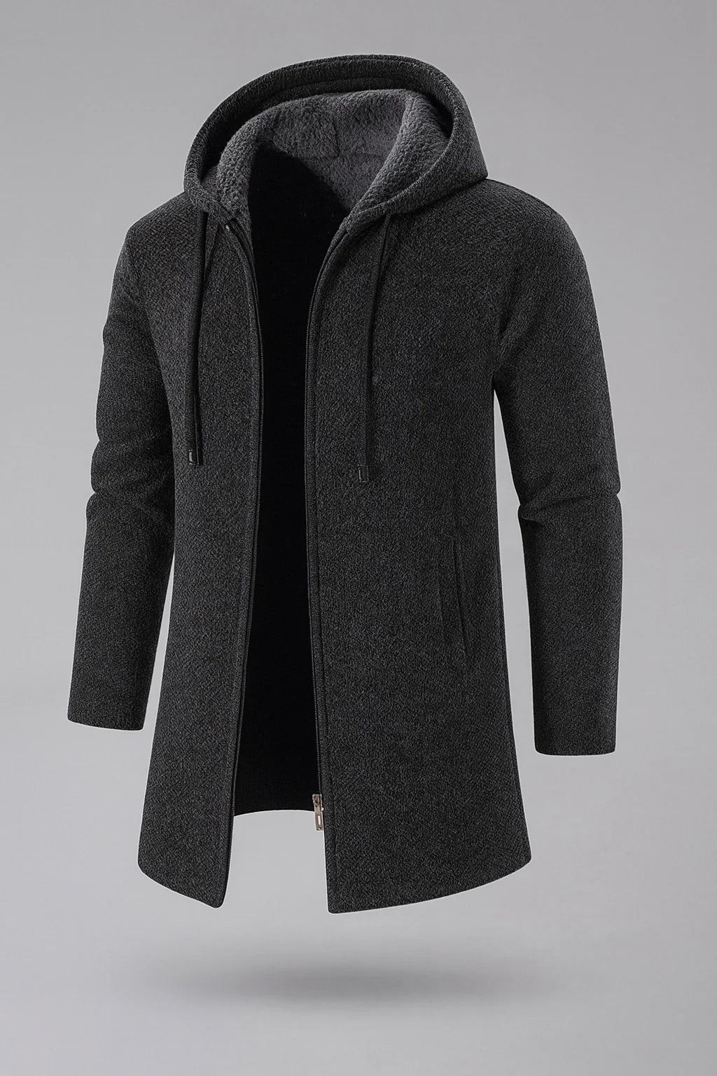 Fleece Padded Hooded Cardigan