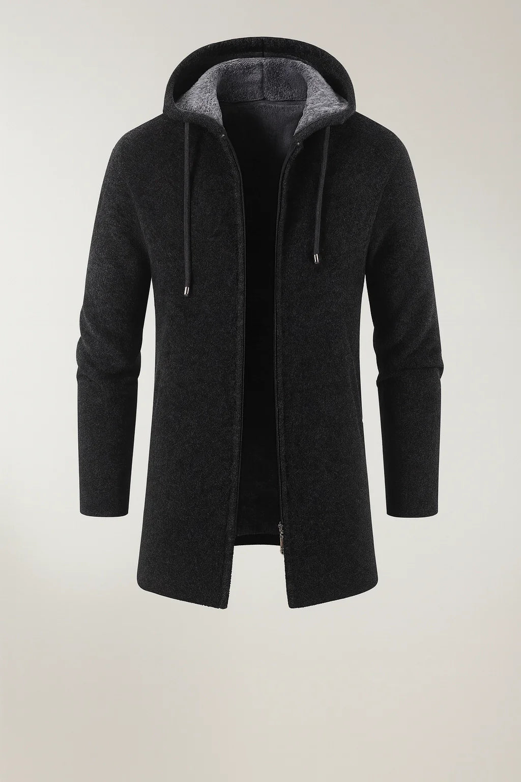 Fleece Padded Hooded Cardigan