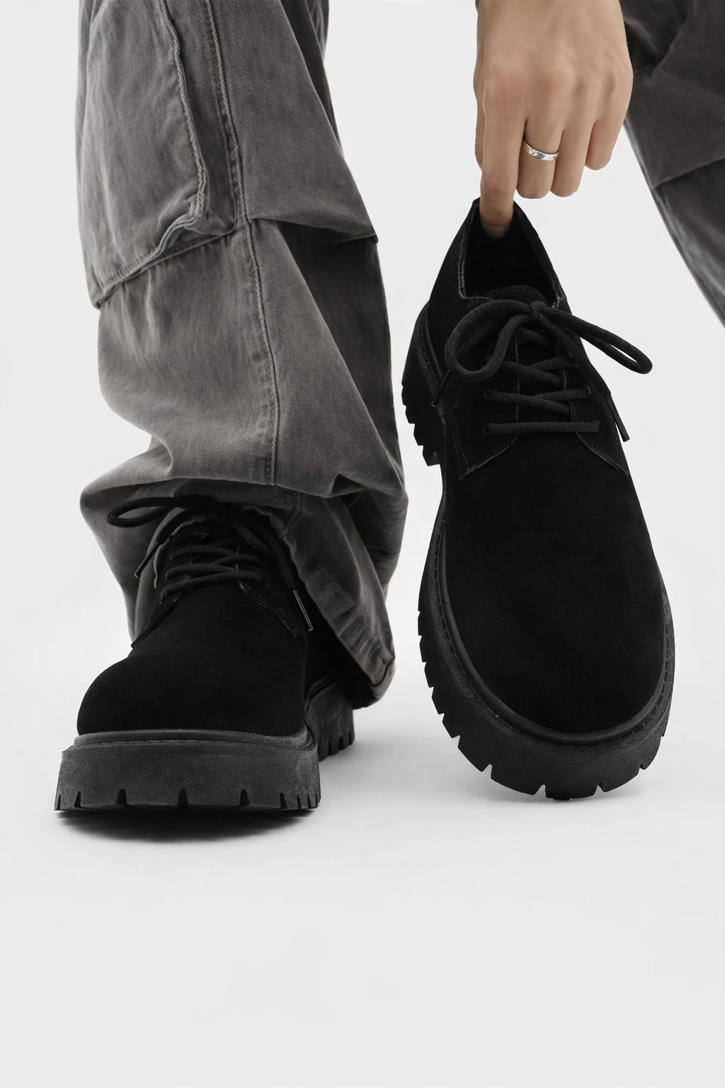 Klobige Derby-Schuhe