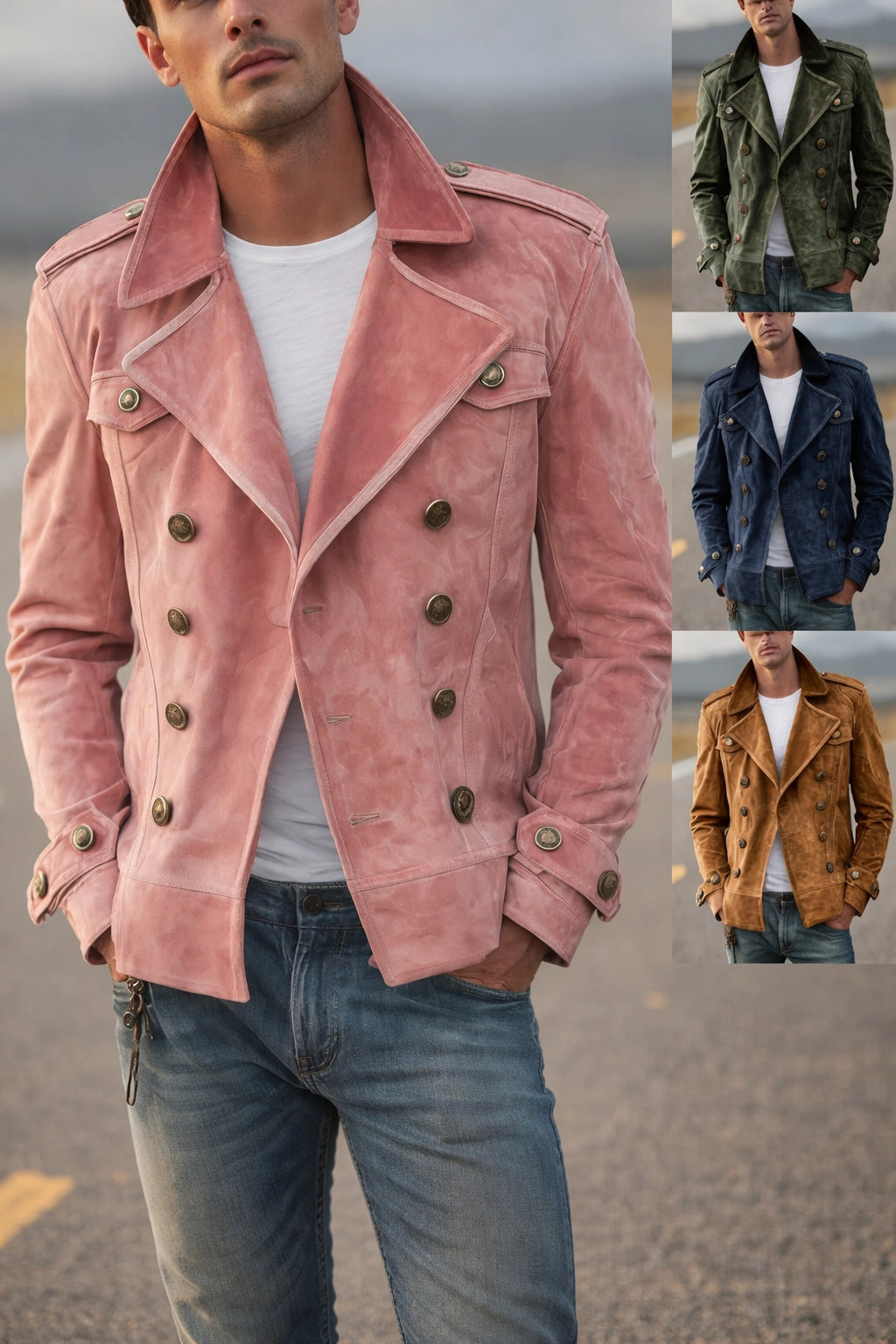 FrostEdge Suede Blazer