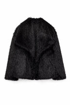 Cropped Faux Fur Jacket