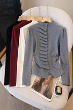 Half Turtleneck Pleated Knit