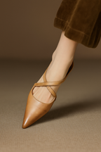 Leather Mules Strap Elegance