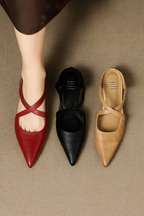 Leather Mules Strap Elegance