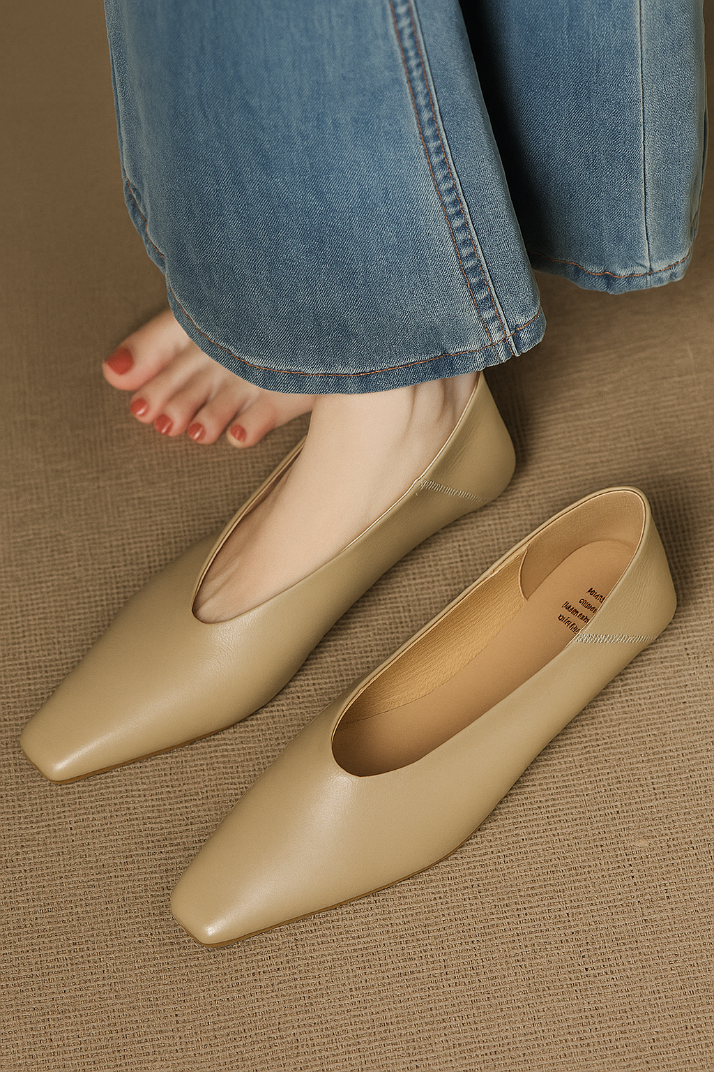 Emor Genuine Leather Flats