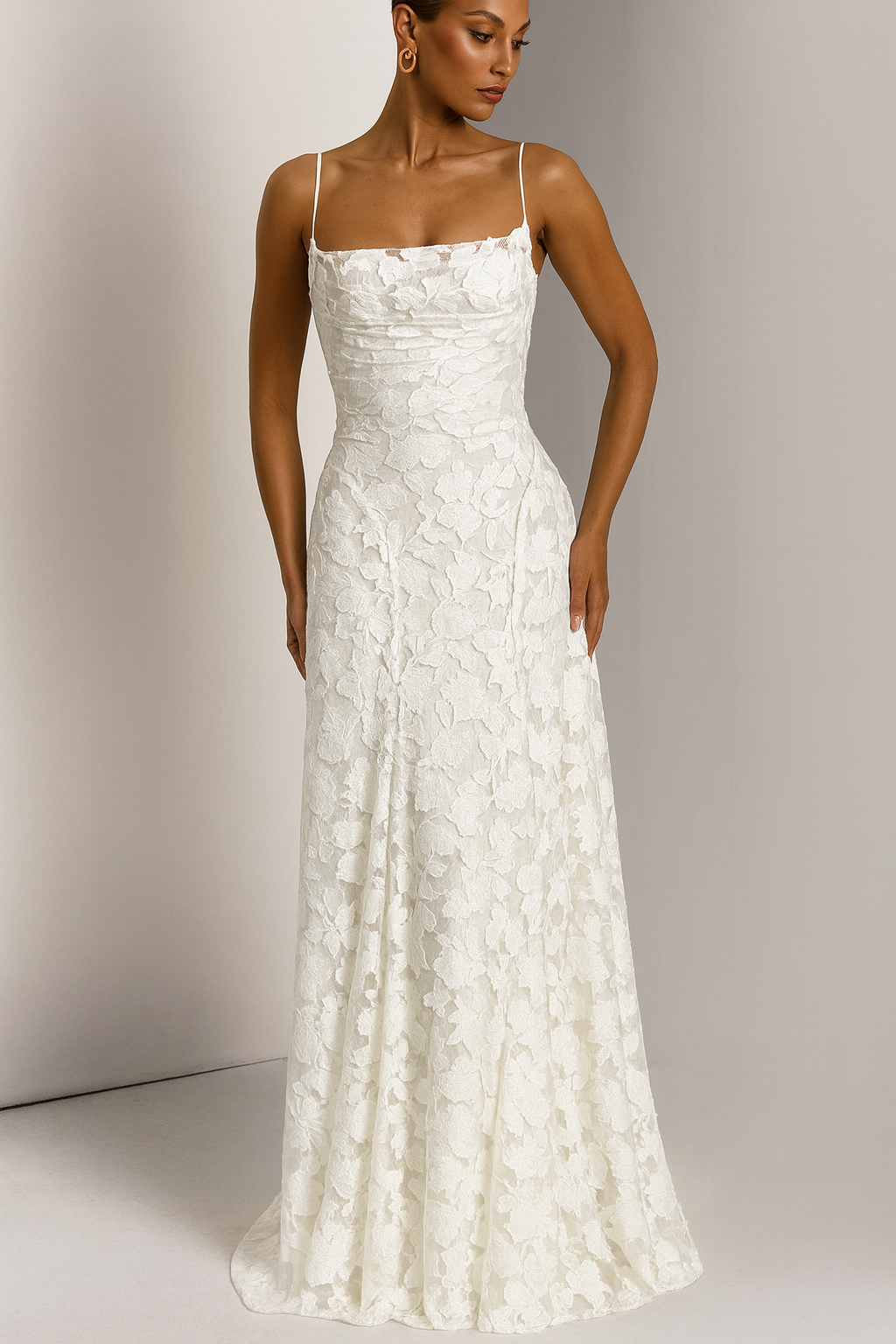 Backless Lace Up Maxi