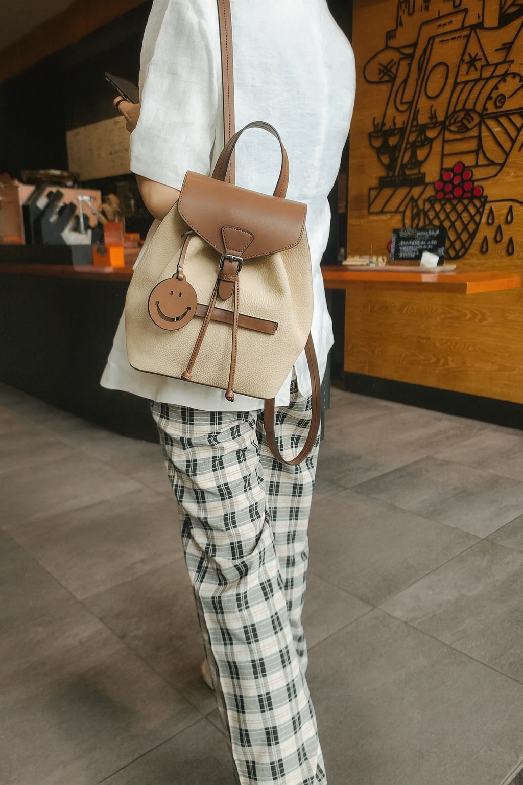 Panelled Leather Backpack