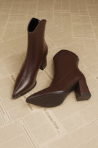 Pointed Toe Chelsea Heel Boots