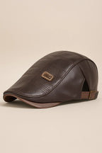 Men’s Leather Newsboy Cap