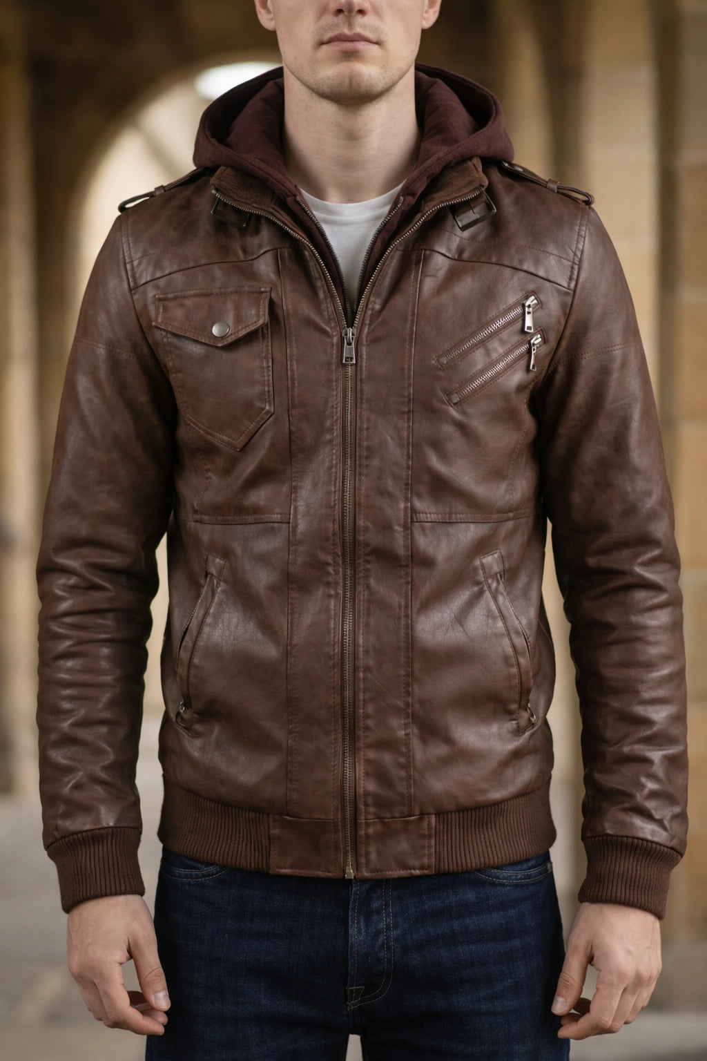 Moto Hooded Jacket