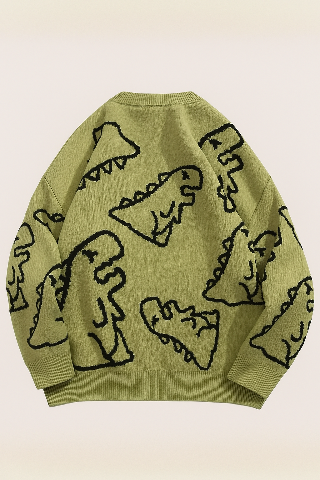 Oversized Dinosaur Knit Sweater