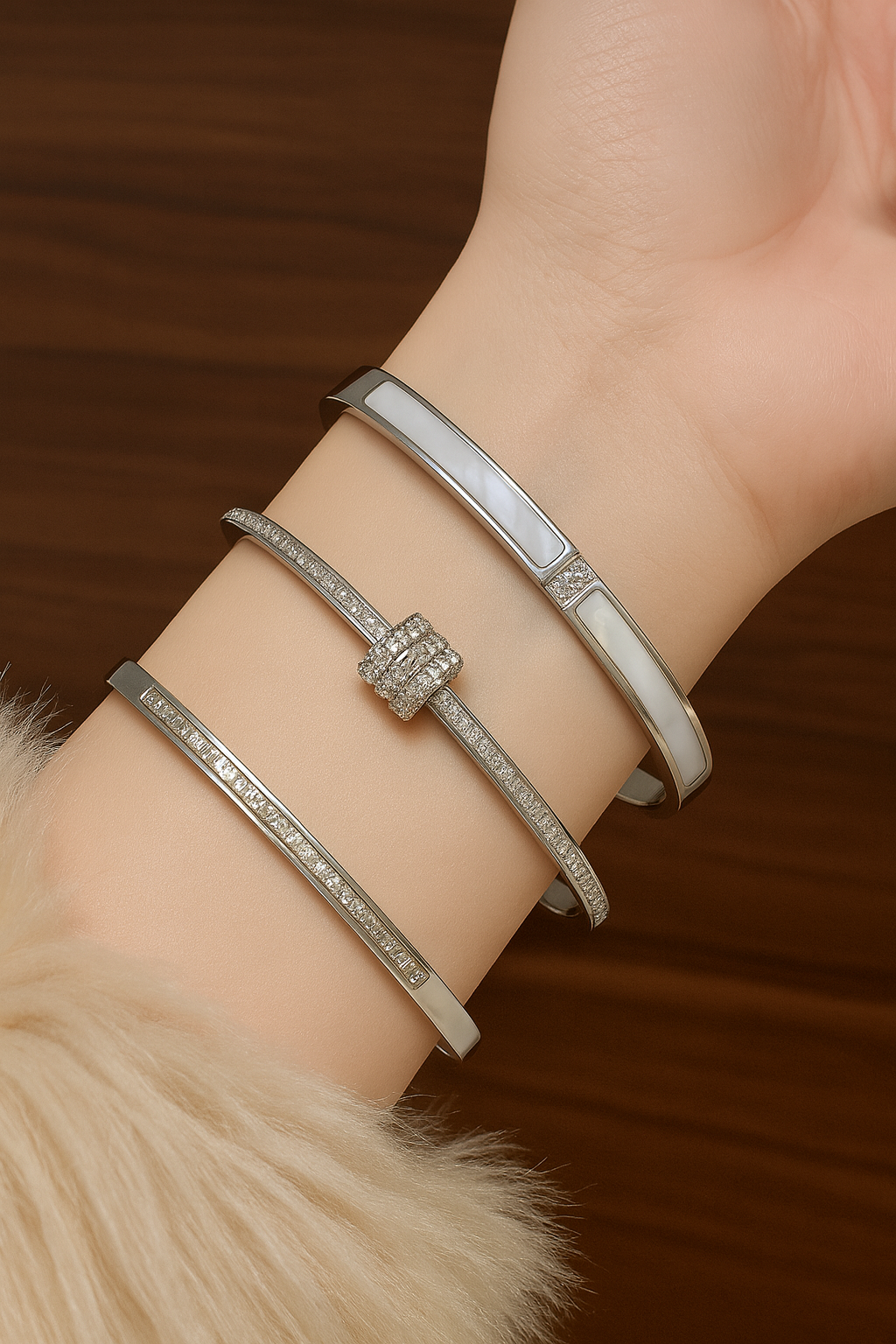 Titanium Gold & Silver Bracelet