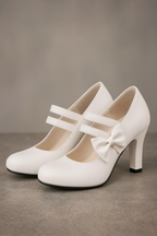 Bella Bow Heels Soft Beige