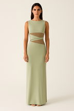 Lace Patchwork Backless Bodycon Dress