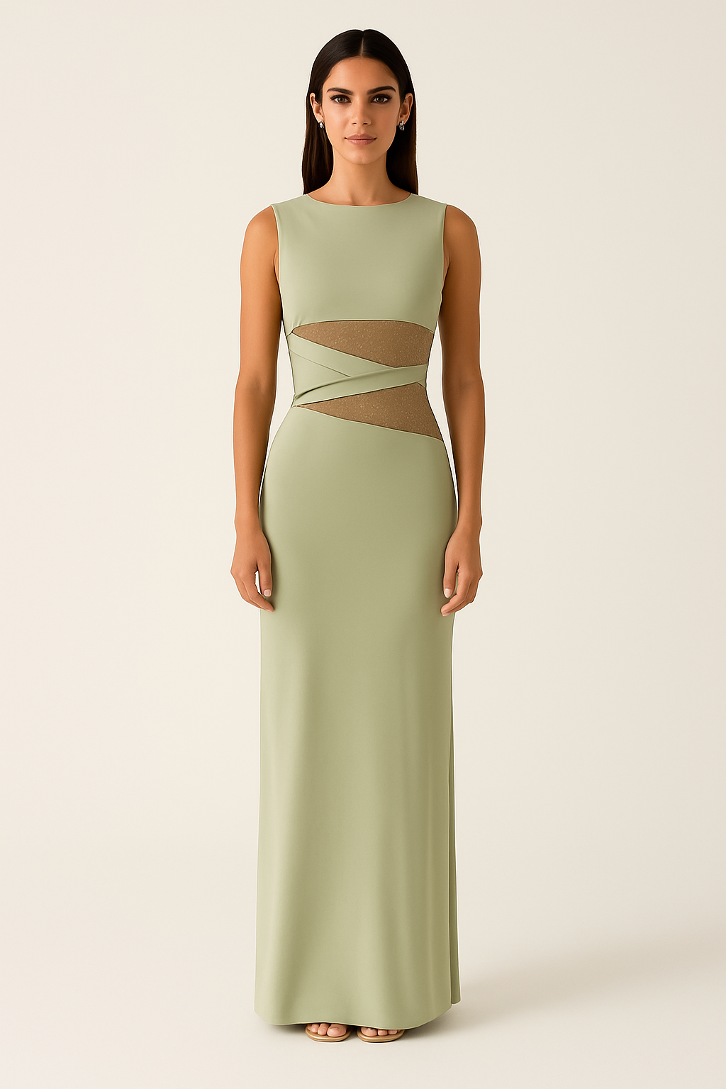 Lace Patchwork Backless Bodycon Dress