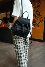 Panelled Leather Backpack