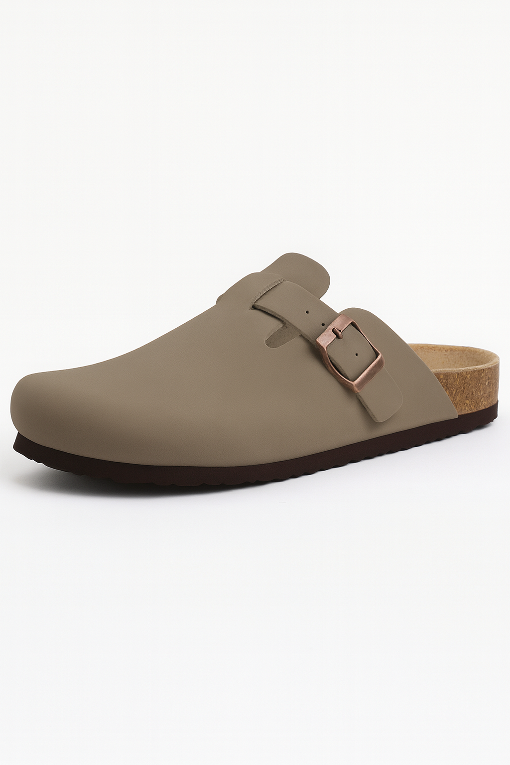 Suede Cork-Insole Mules